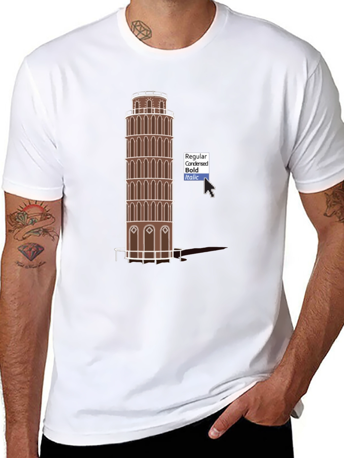 Leaning Tower T-Shirt - Unique Travel Souvenir