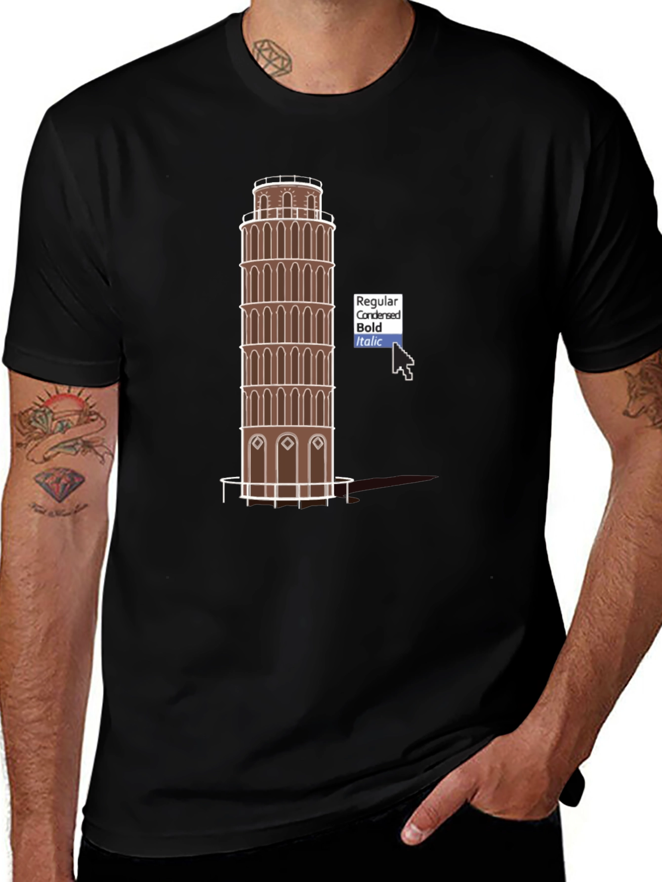 Leaning Tower T-Shirt - Unique Travel Souvenir