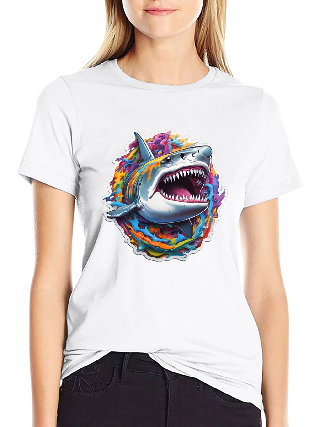 Rainbow Shark Graphic Tee