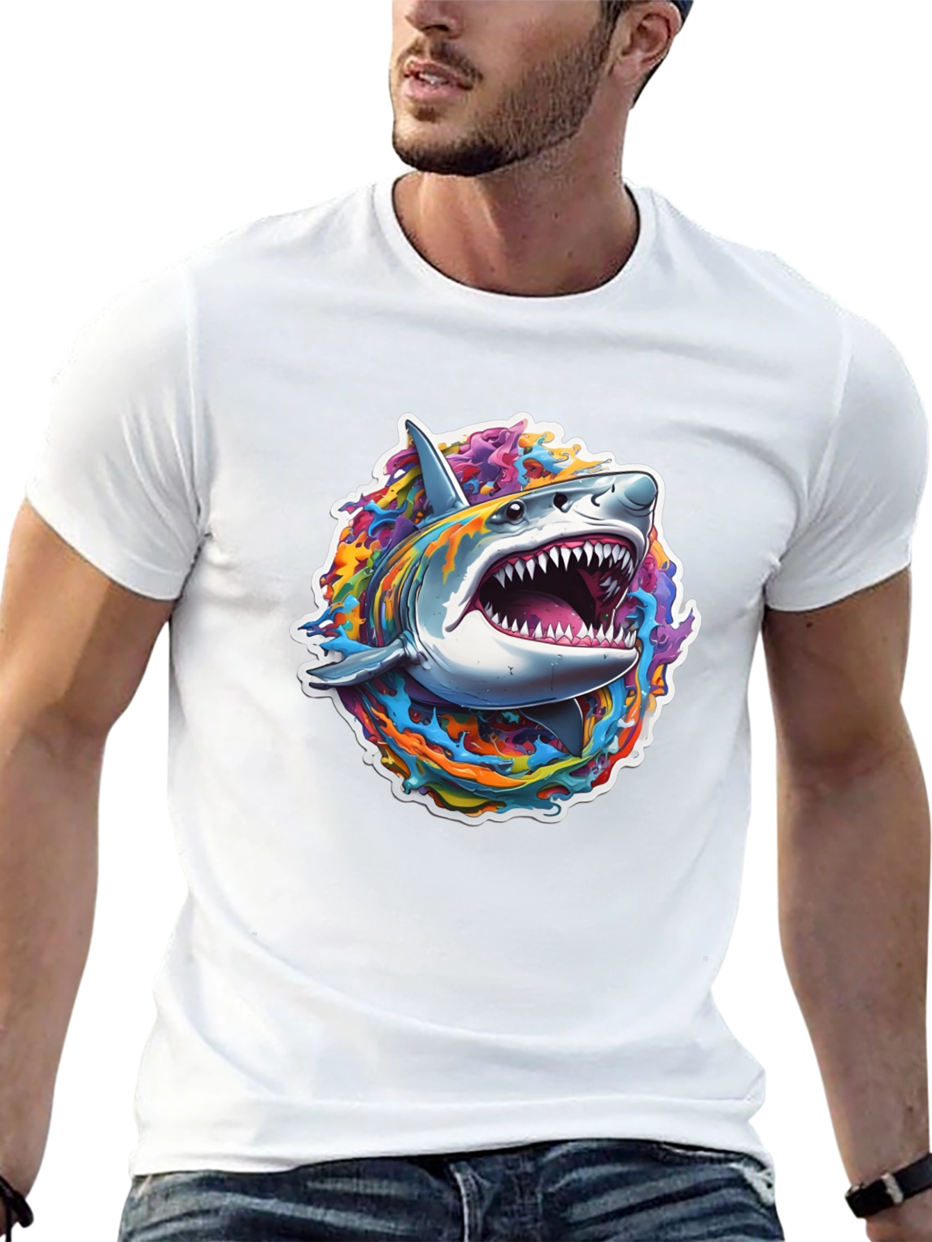 Rainbow Shark Graphic Tee