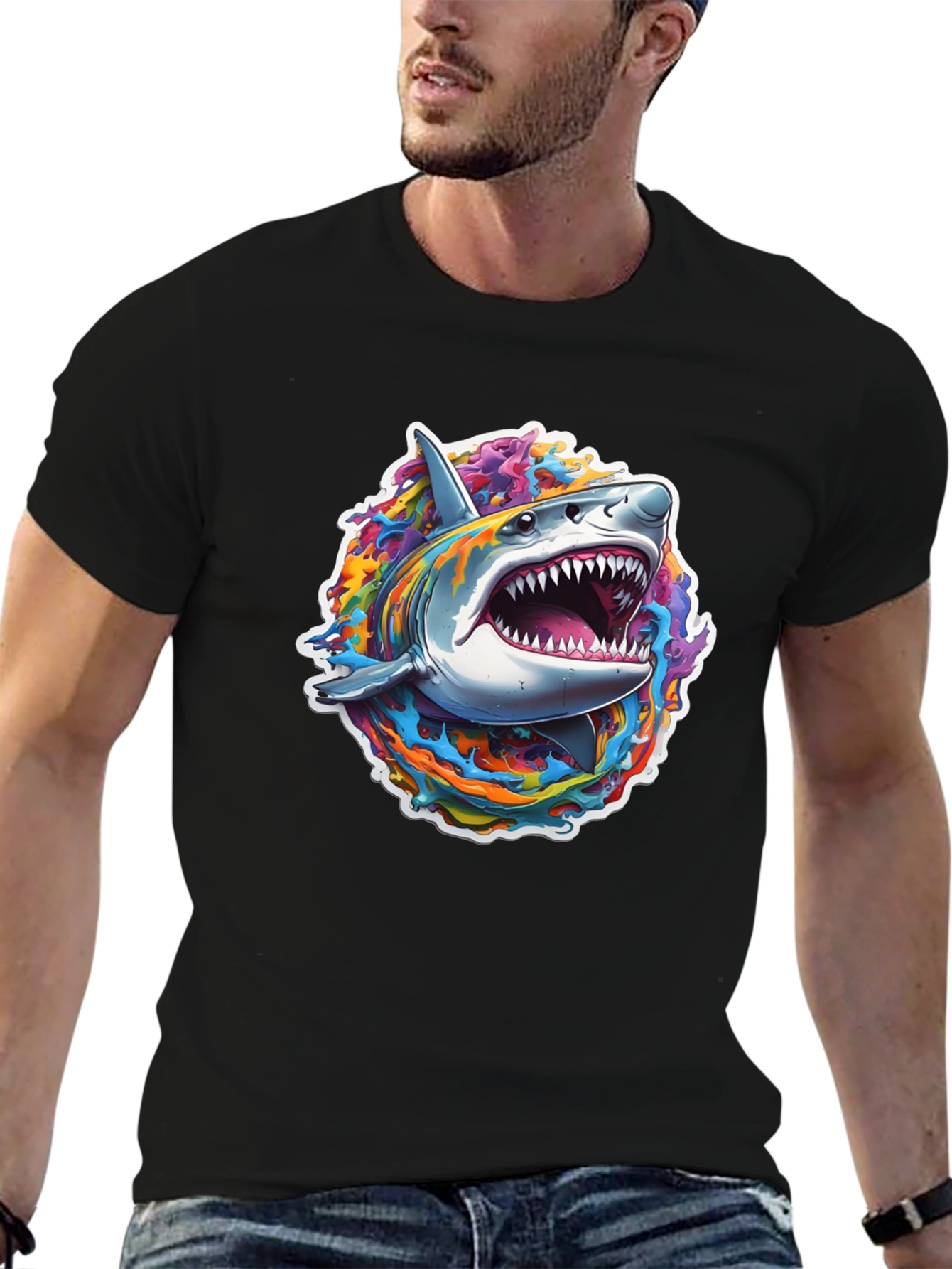 Rainbow Shark Graphic Tee