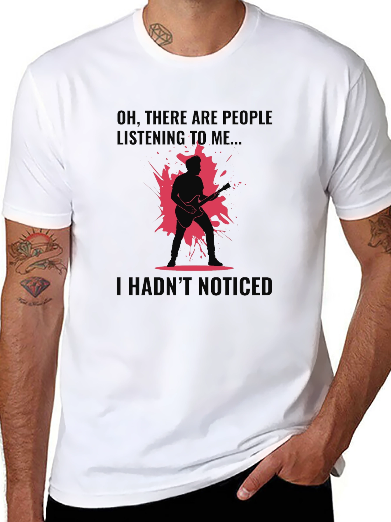 Rock Music T-Shirt - Guitar Player Design