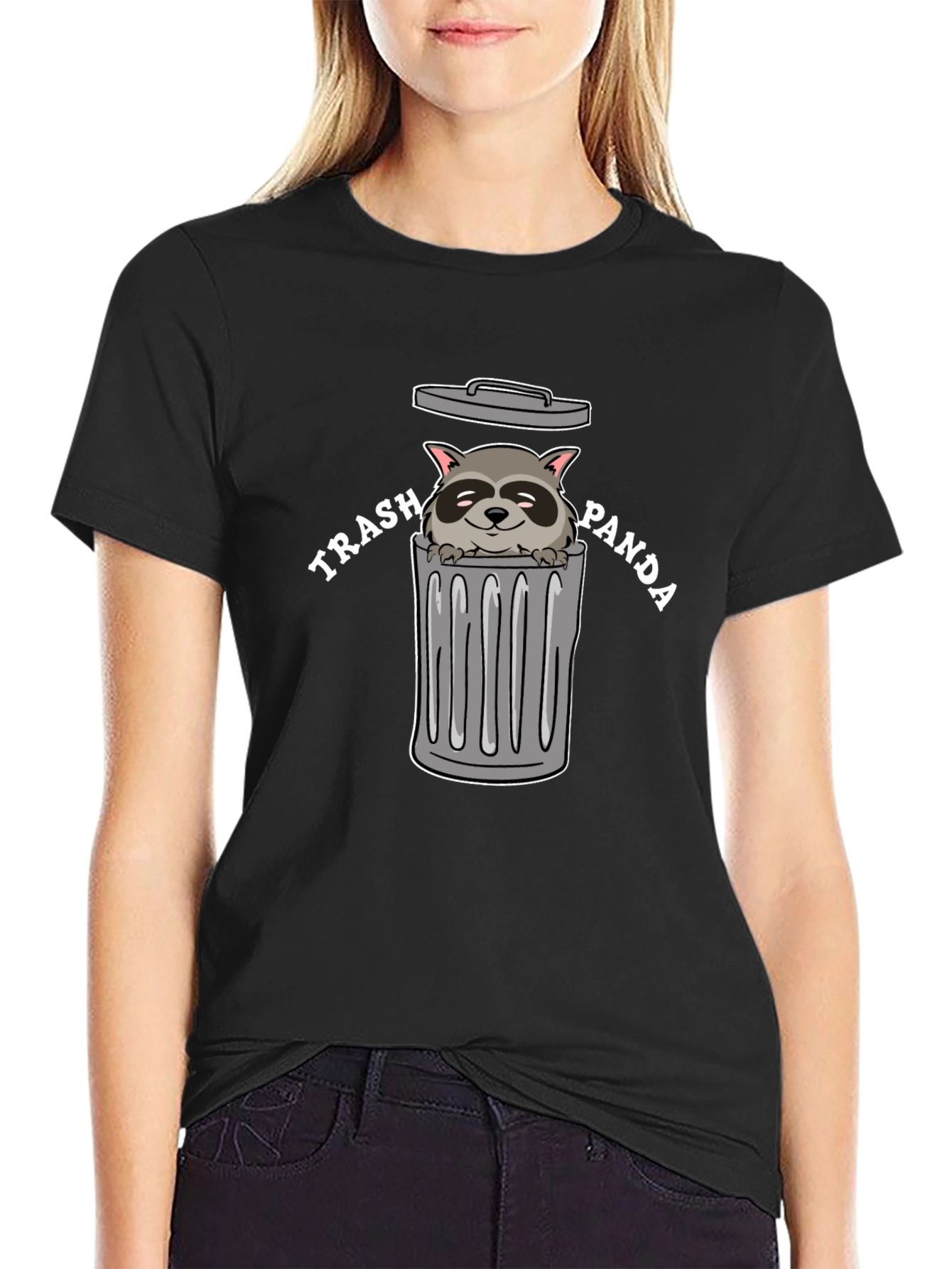 Trash Panda T-Shirt: Cute Raccoon in Can Tee