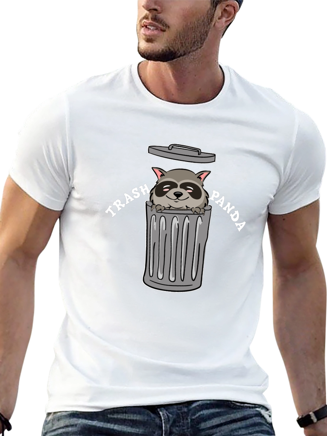 Trash Panda T-Shirt: Cute Raccoon in Can Tee