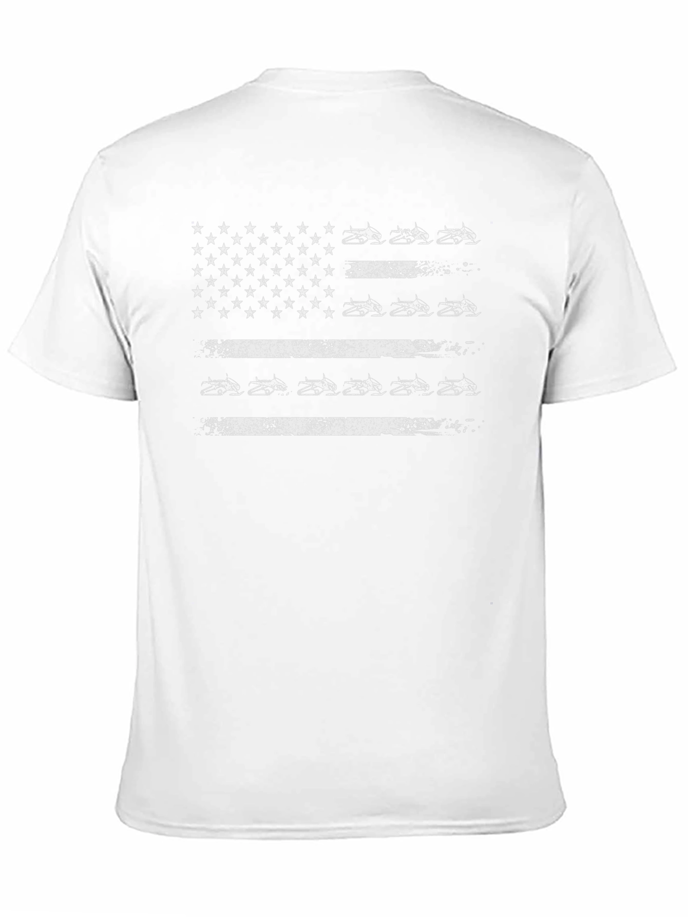 American Flag Snowmobile T-Shirt