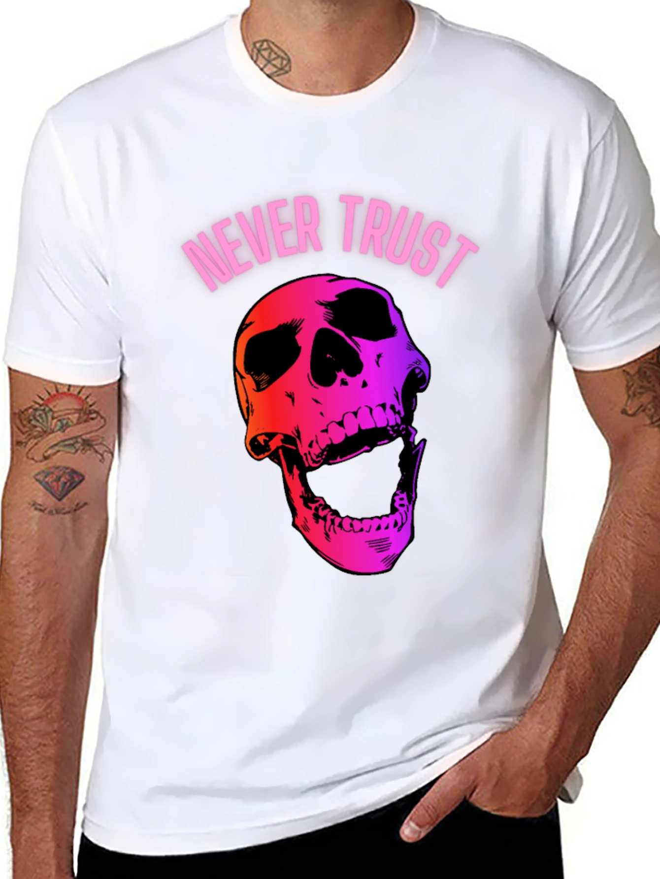 Never Trust Skull Graphic Tee