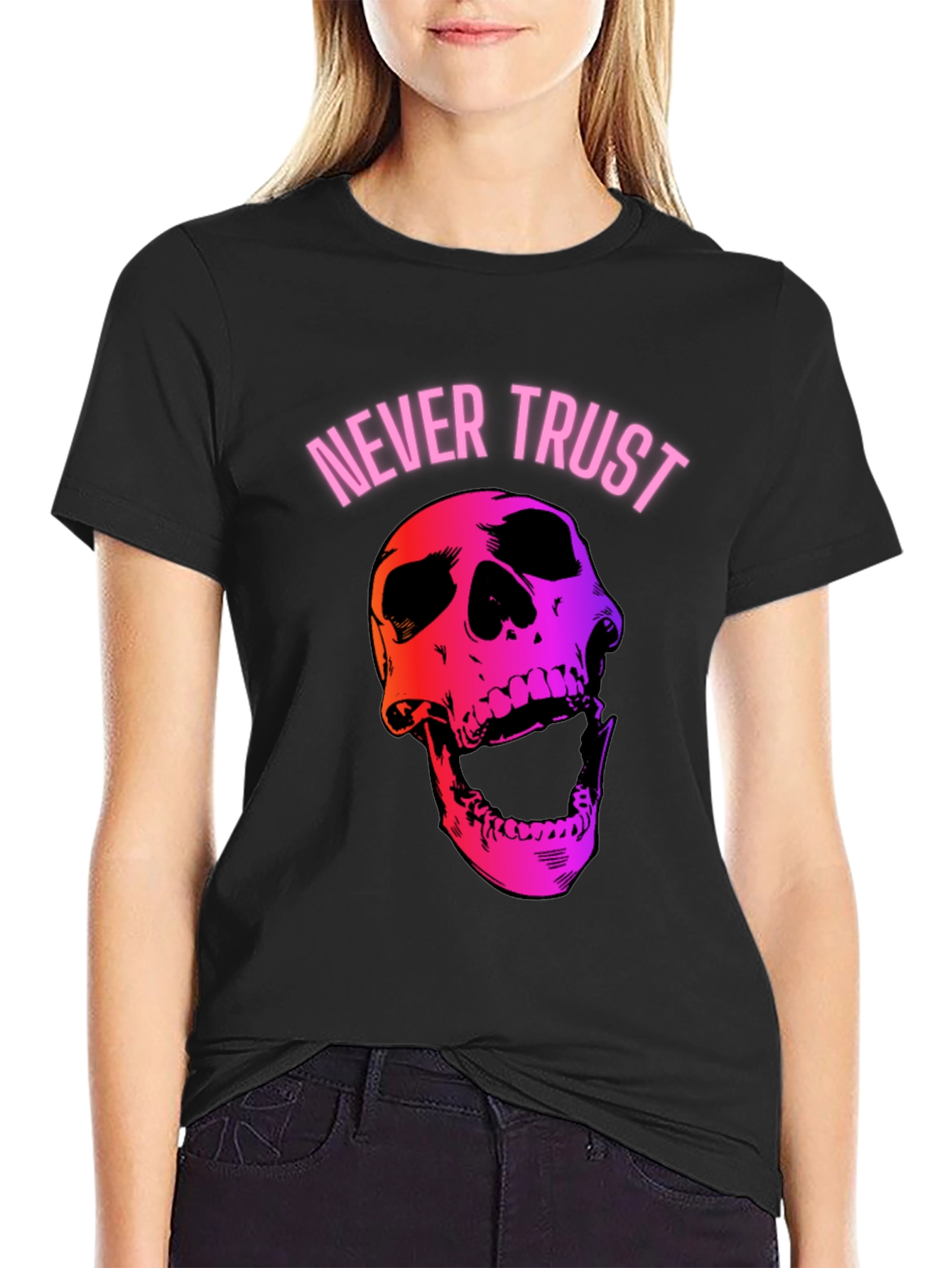Never Trust Skull Graphic Tee