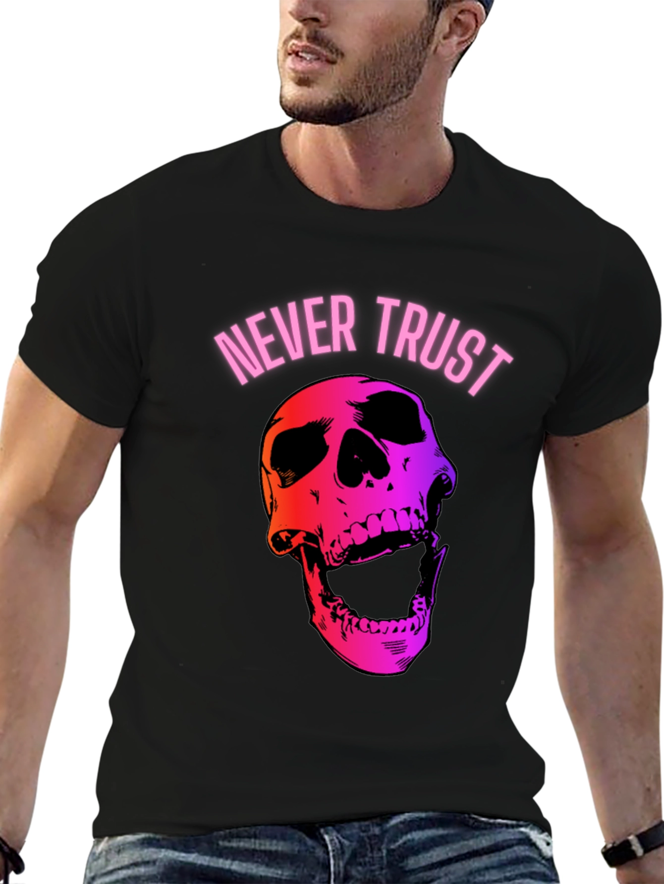 Never Trust Skull Graphic Tee