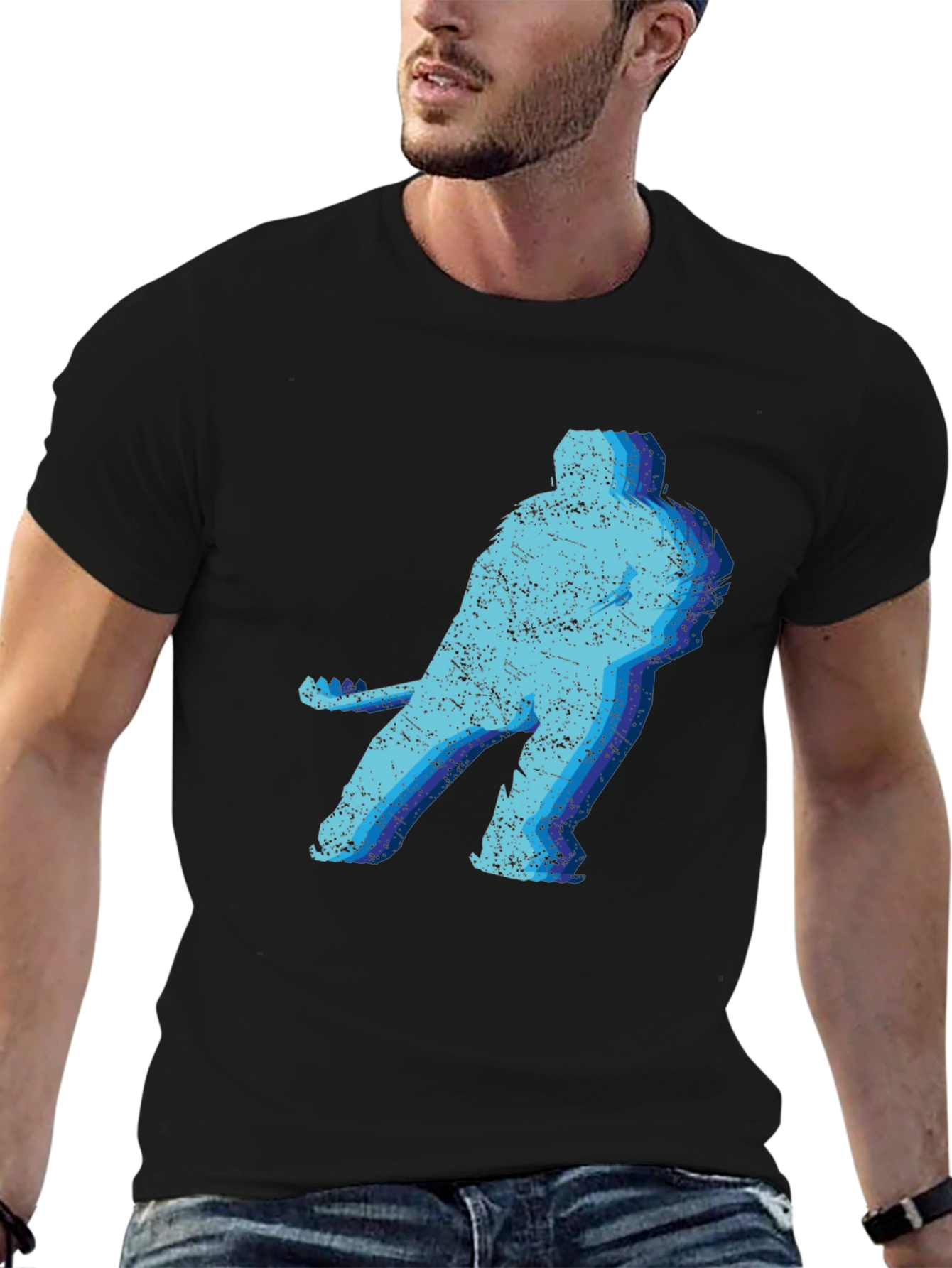 Retro Hockey Player Graphic Tee