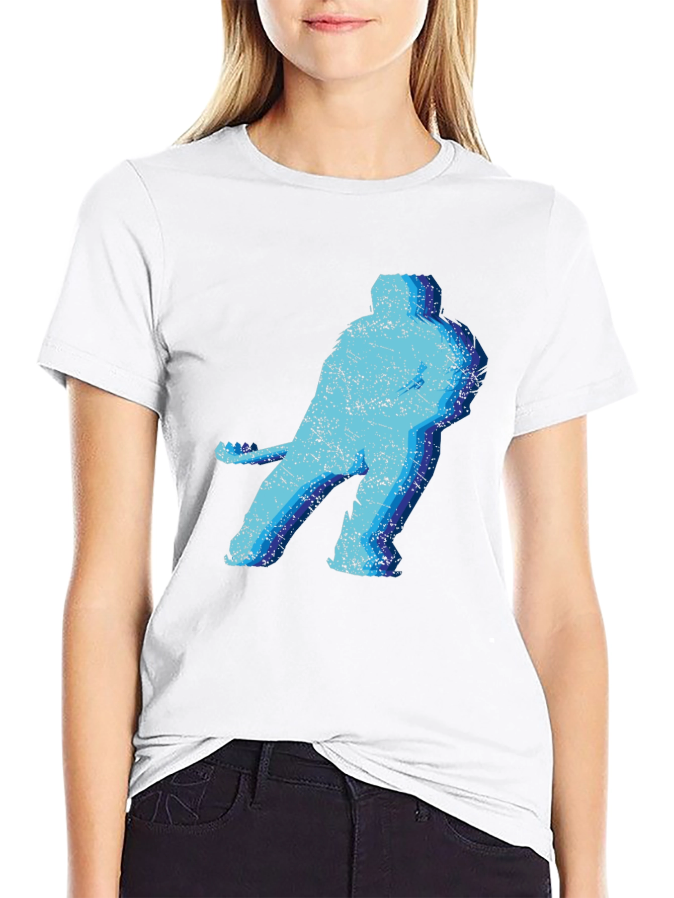 Retro Hockey Player Graphic Tee