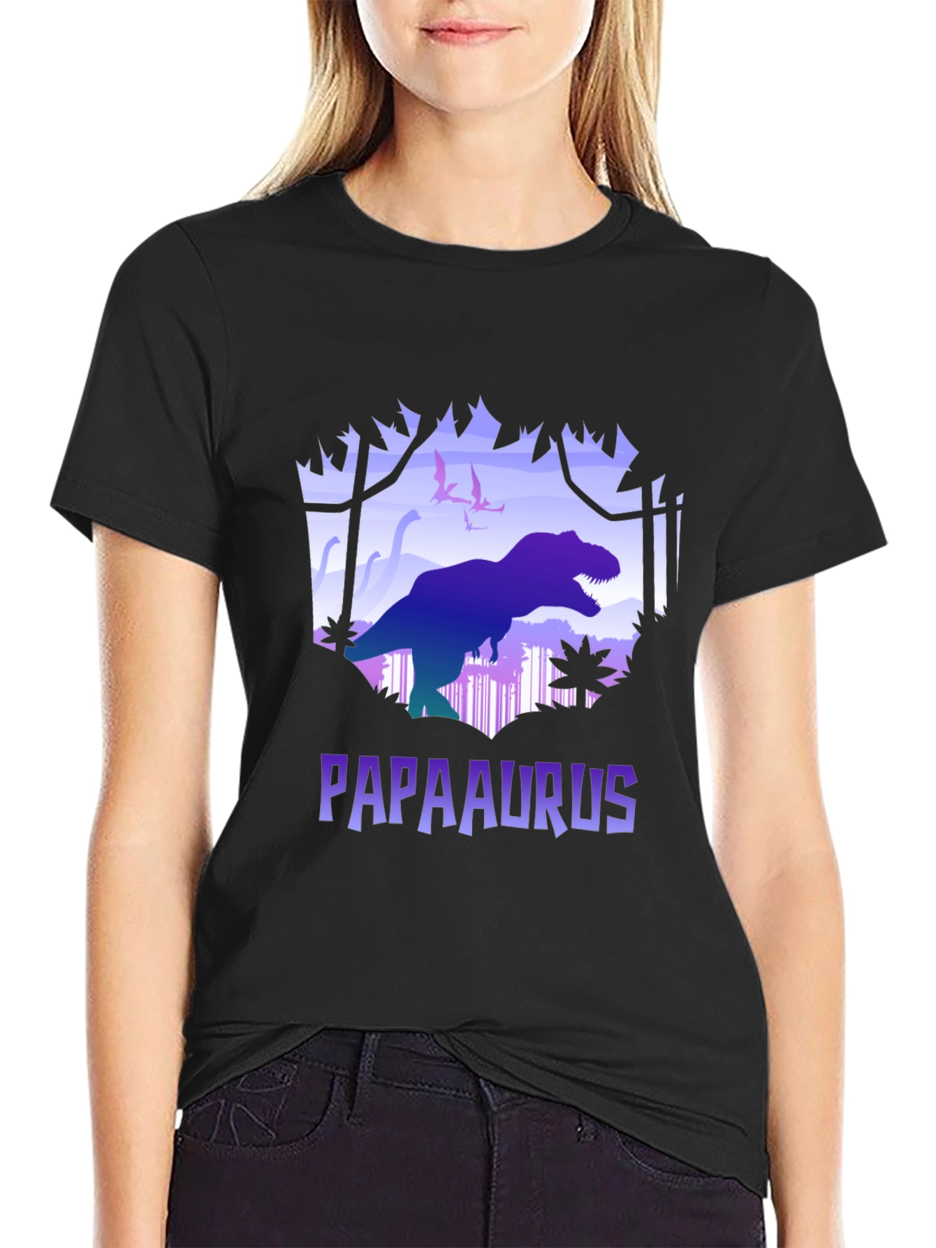 Papaaurus Dinosaur Graphic T-Shirt