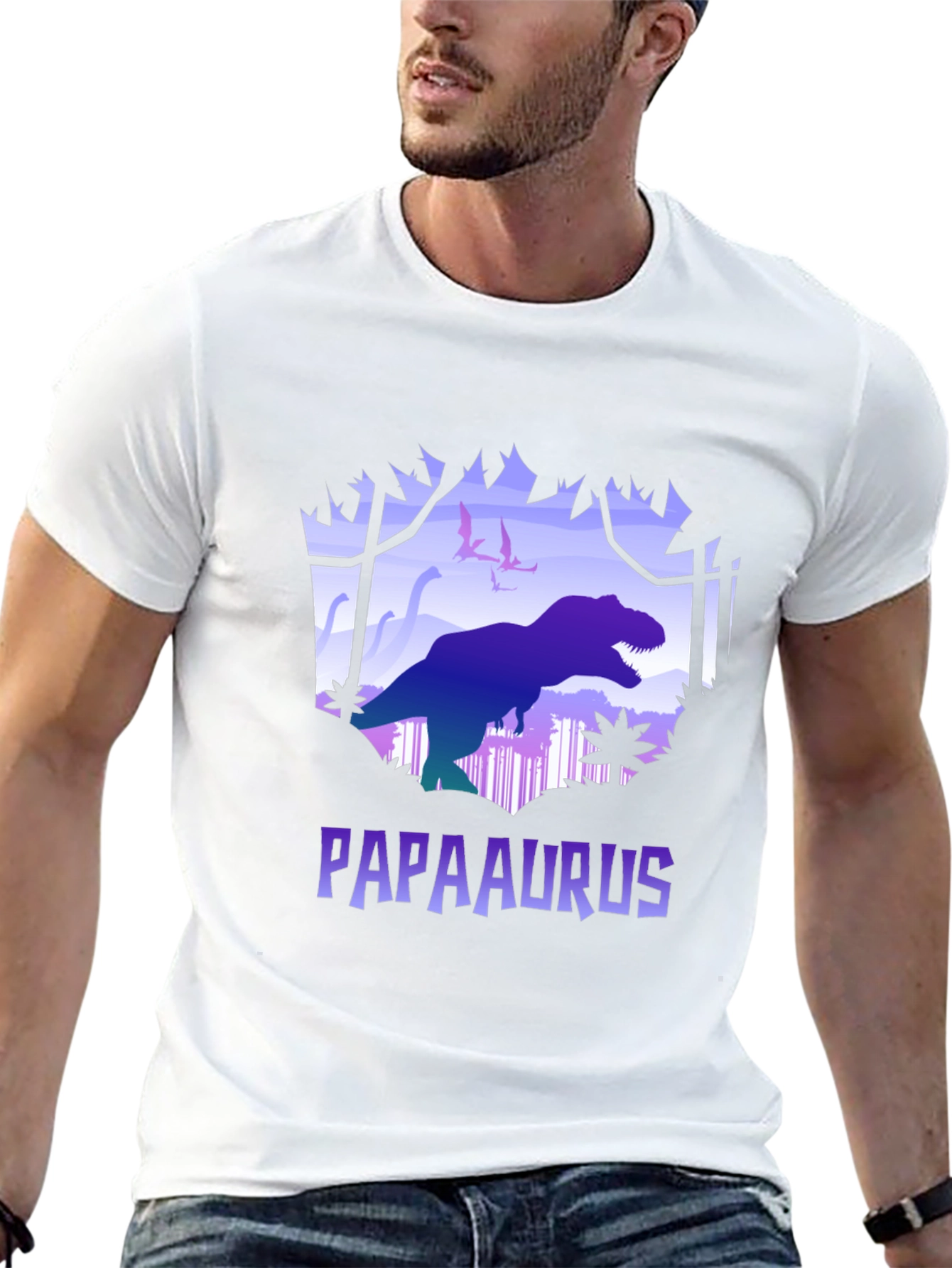 Papaaurus Dinosaur Graphic T-Shirt