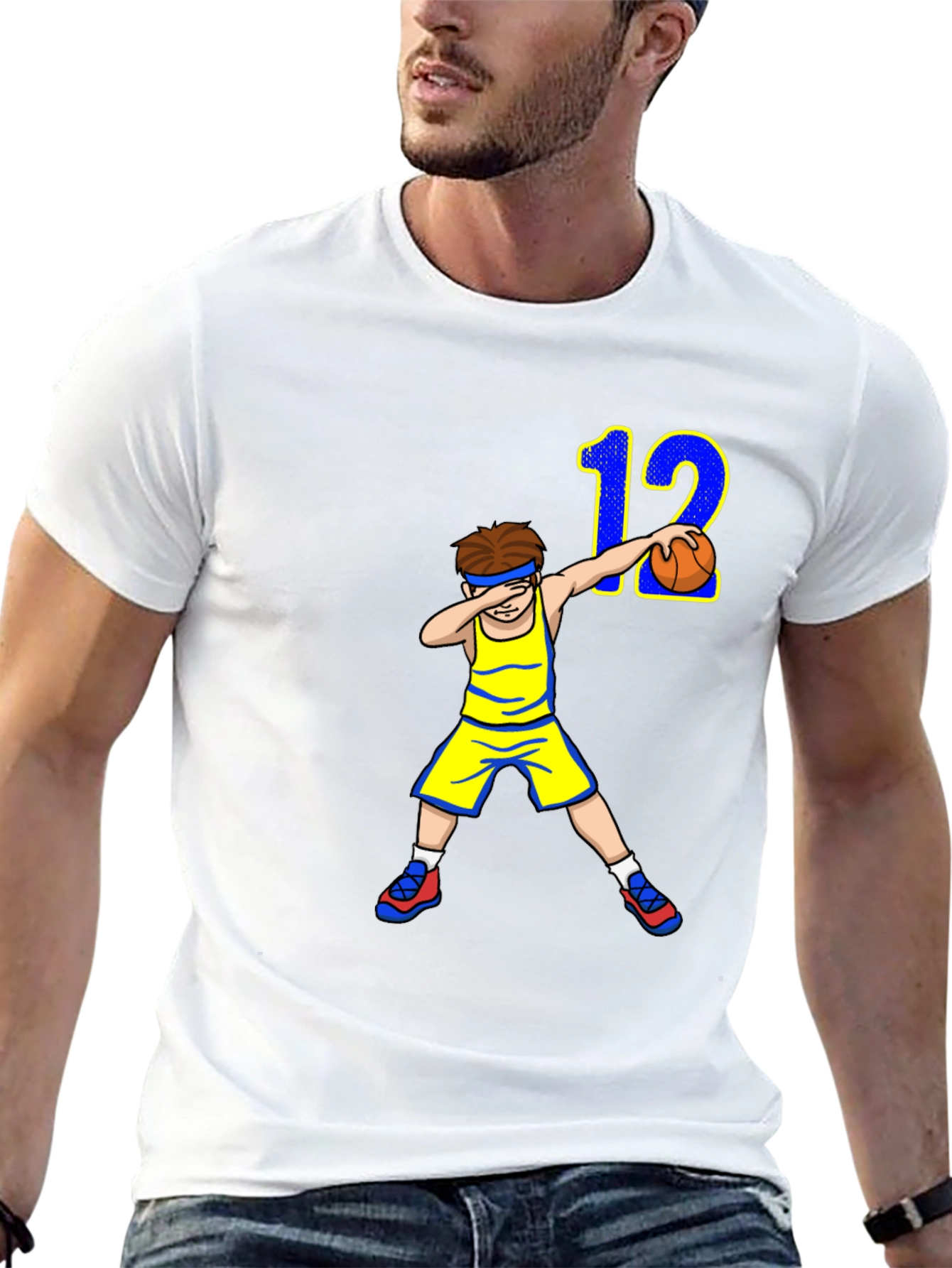 Dabbing Basketball Player T-Shirt - Number 12
