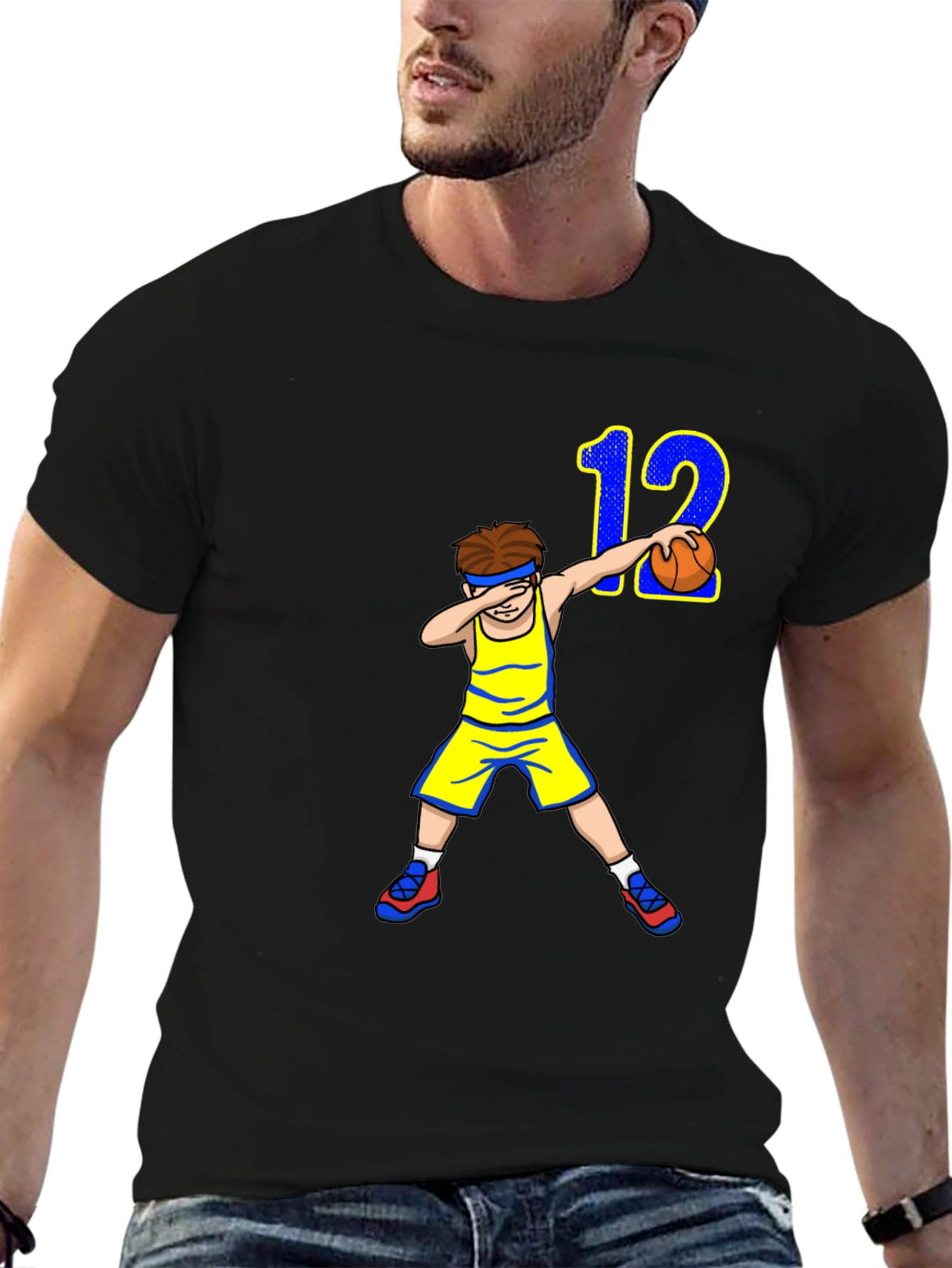 Dabbing Basketball Player T-Shirt - Number 12