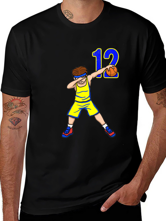 Dabbing Basketball Player T-Shirt - Number 12