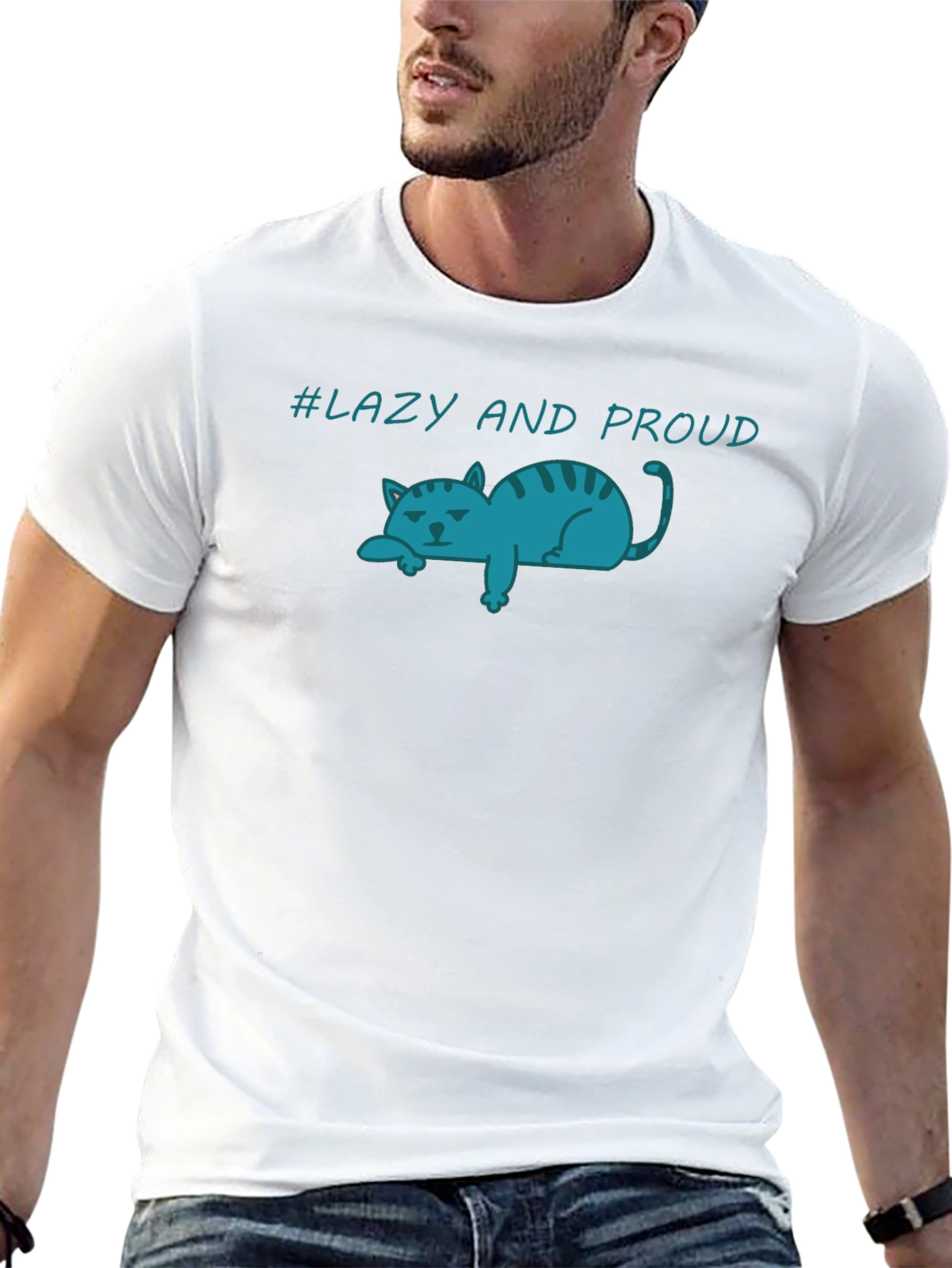 Lazy Cat T-Shirt - Lazy and Proud