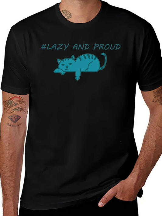 Lazy Cat T-Shirt - Lazy and Proud