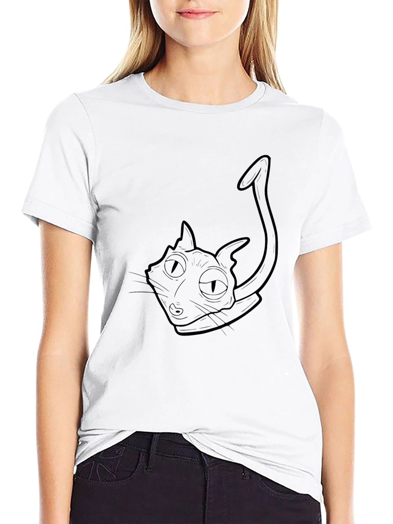 Black Cat Graphic Tee - Disenchantment Inspired