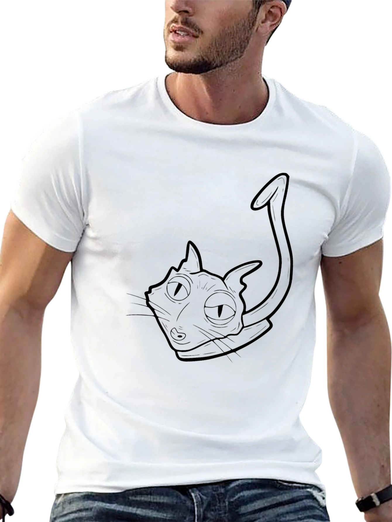 Black Cat Graphic Tee - Disenchantment Inspired