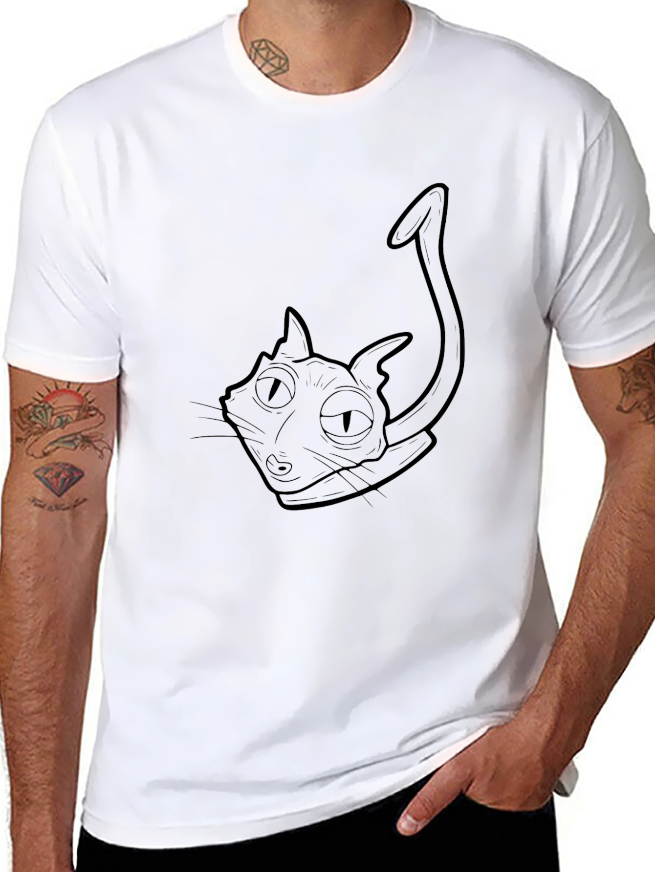 Black Cat Graphic Tee - Disenchantment Inspired