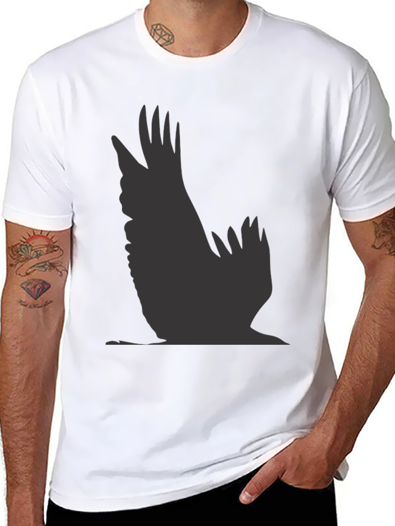 Raven Graphic Black T-Shirt