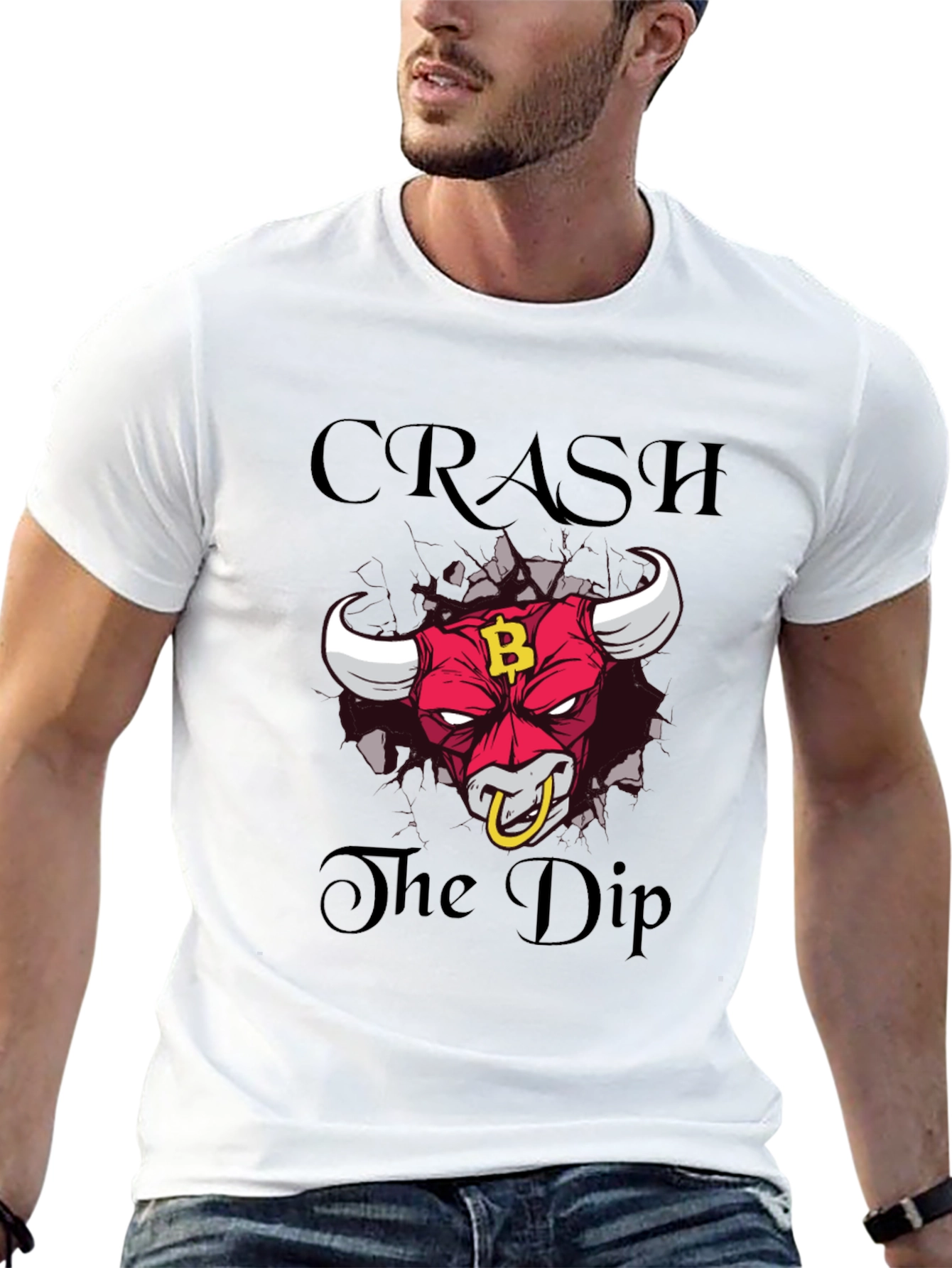 Crash the Dip Bitcoin Bull T-Shirt