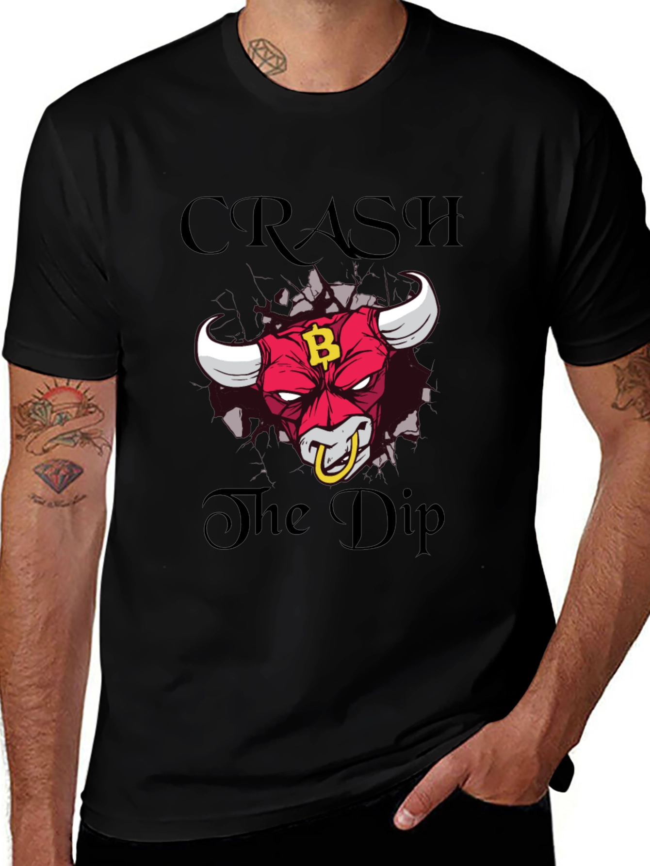 Crash the Dip Bitcoin Bull T-Shirt