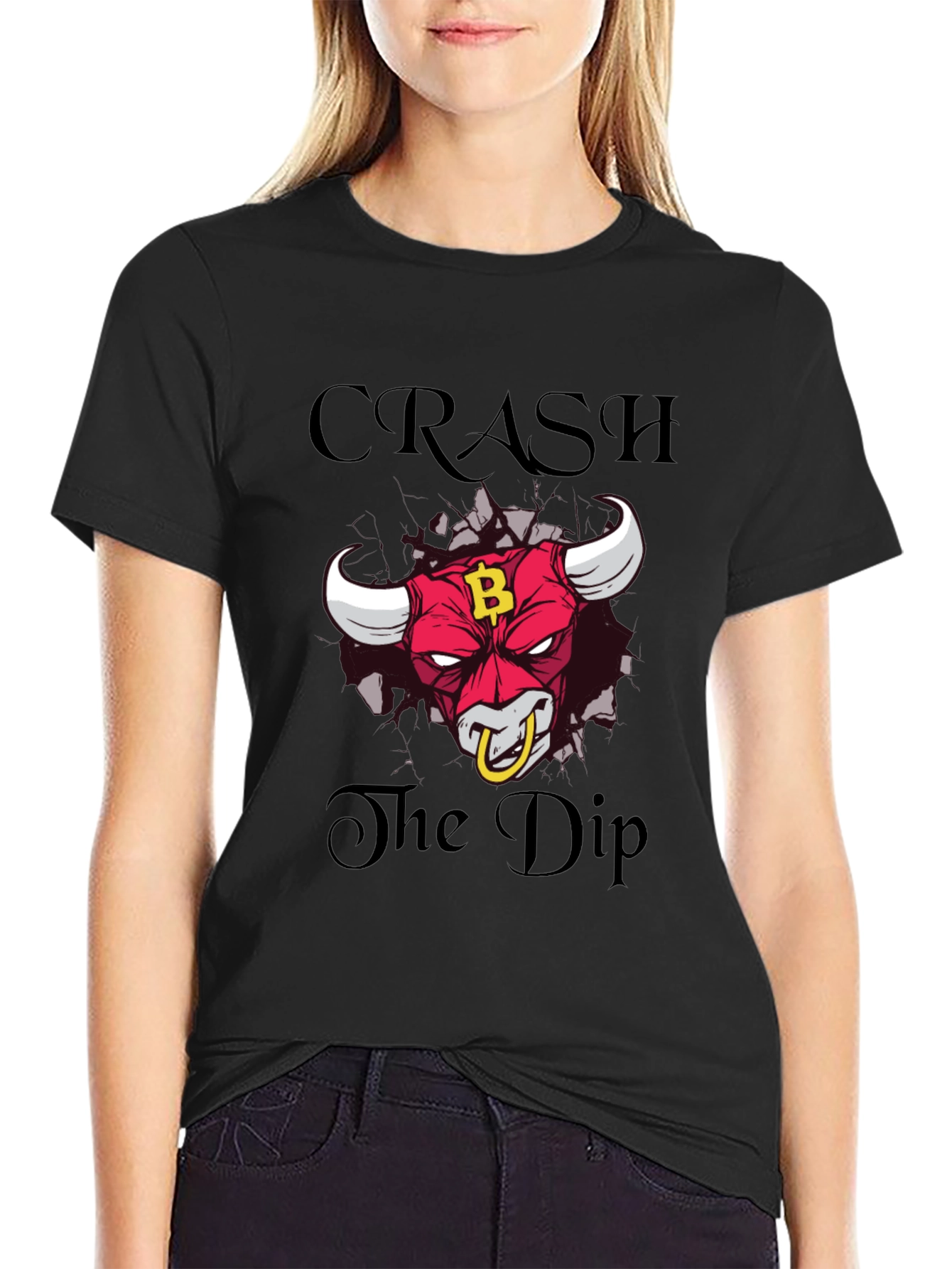 Crash the Dip Bitcoin Bull T-Shirt