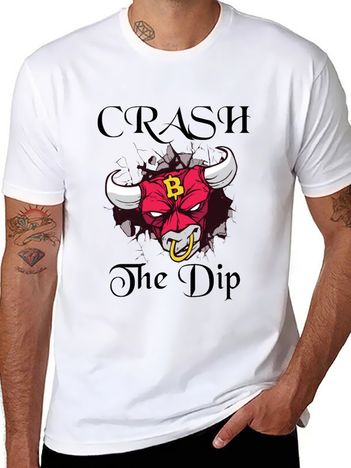 Crash the Dip Bitcoin Bull T-Shirt