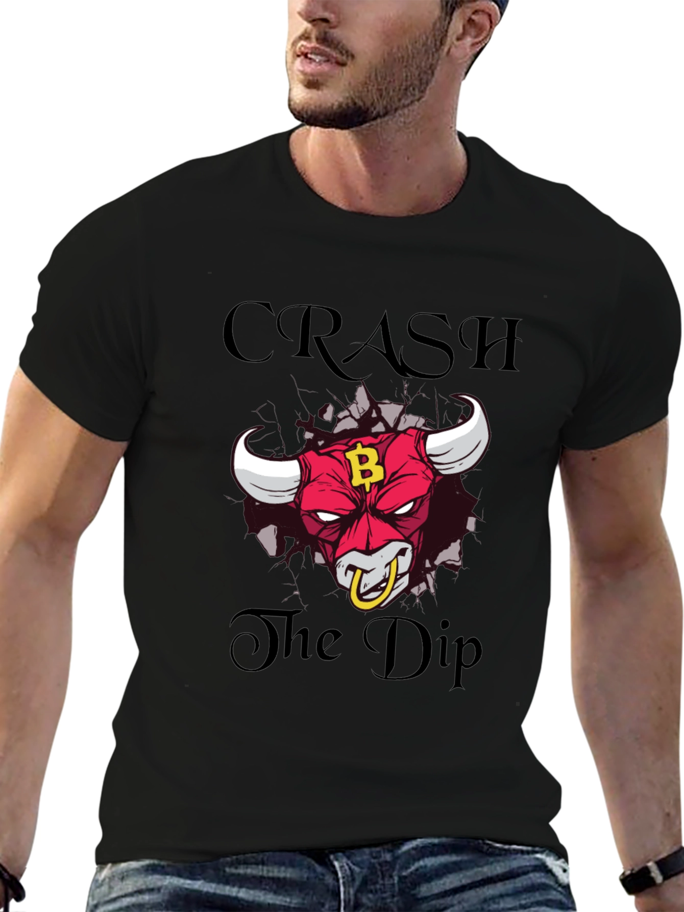 Crash the Dip Bitcoin Bull T-Shirt