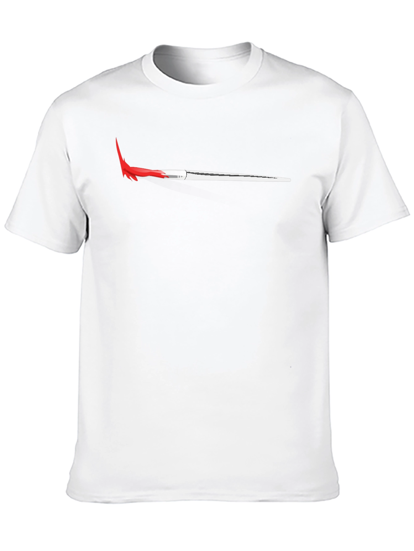 Red Spear Graphic Black T-Shirt