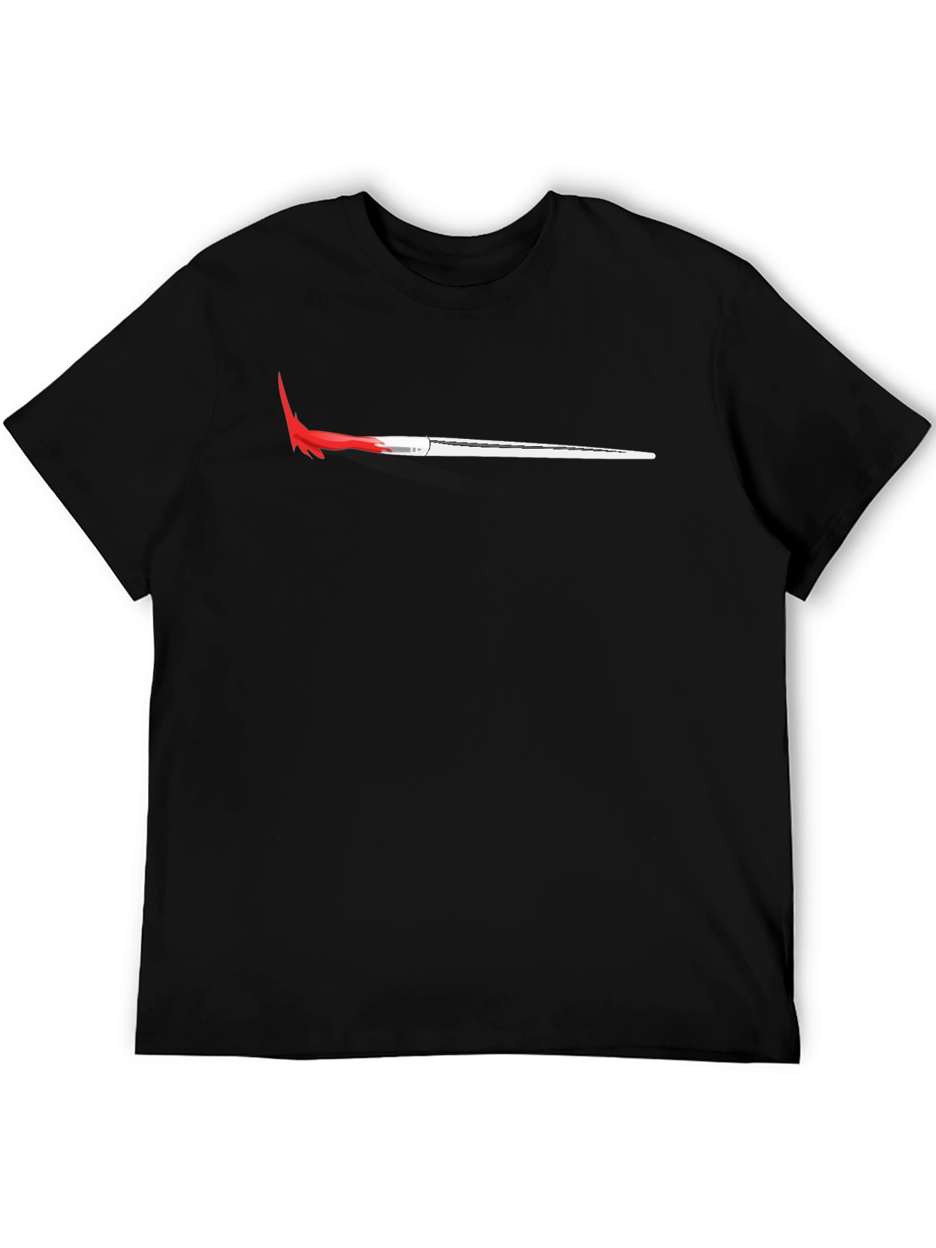Red Spear Graphic Black T-Shirt