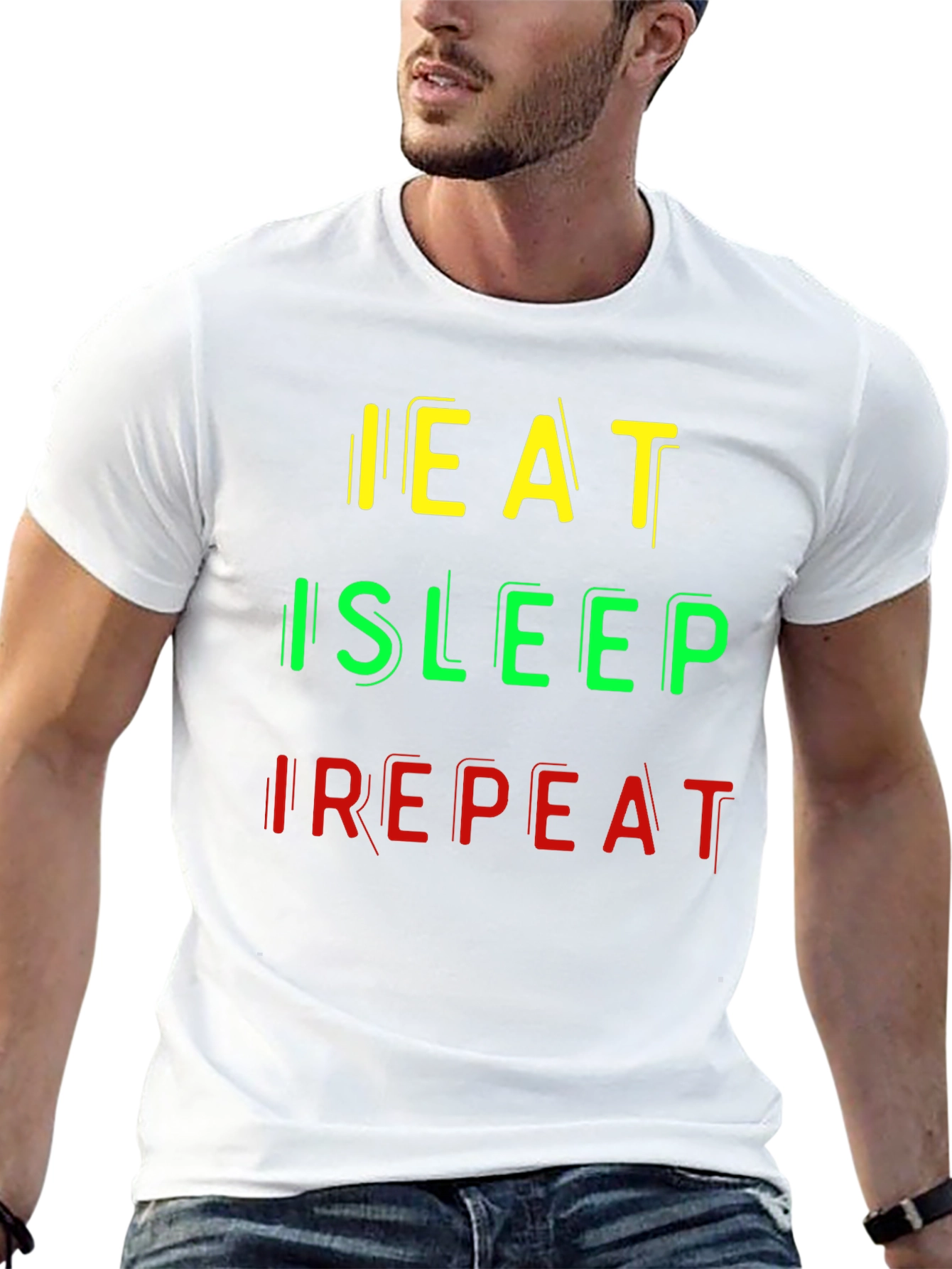Eat Sleep Repeat Graphic Tee - Casual Comfort
