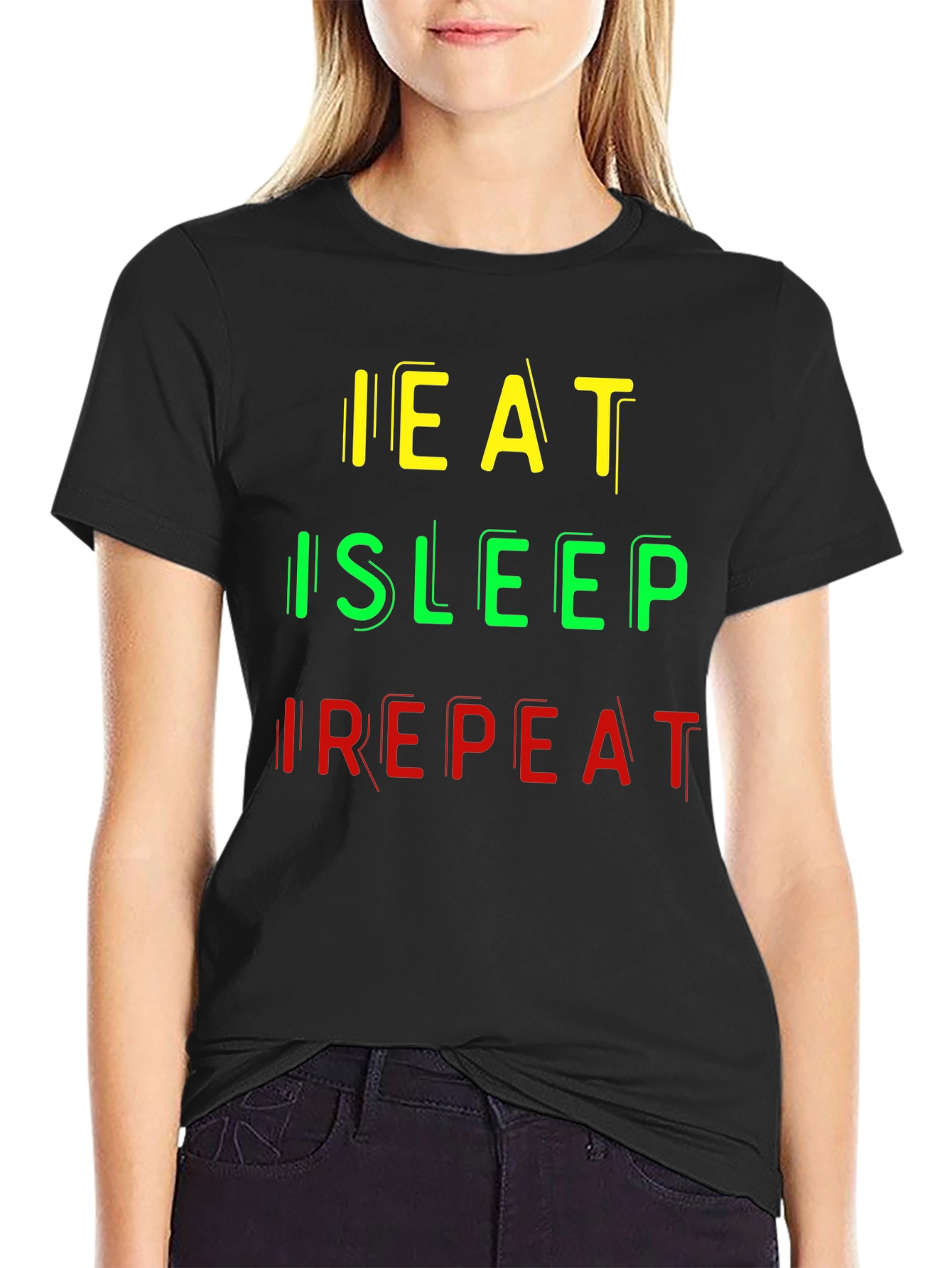 Eat Sleep Repeat Graphic Tee - Casual Comfort