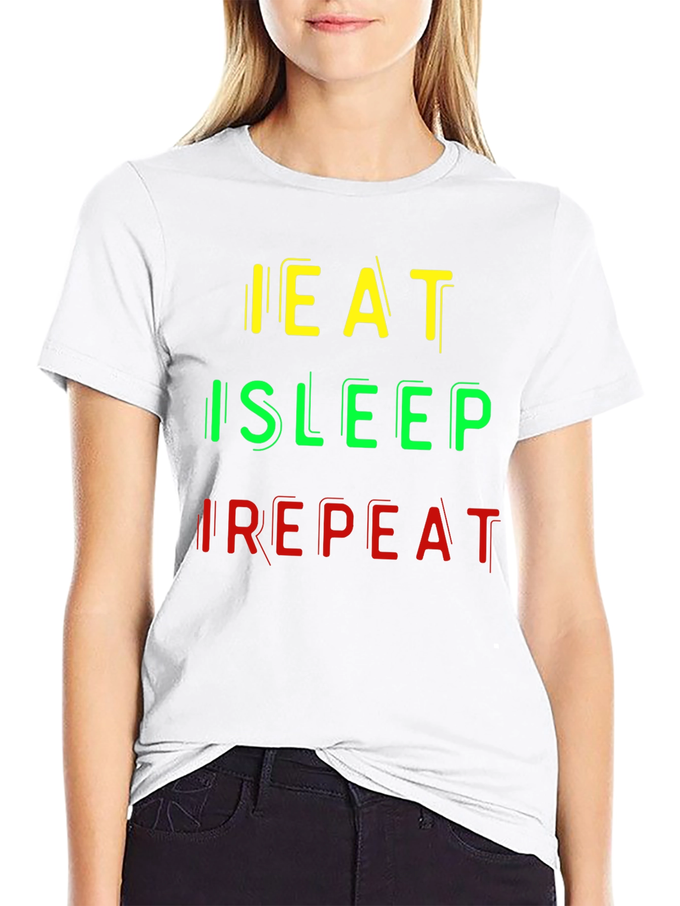 Eat Sleep Repeat Graphic Tee - Casual Comfort