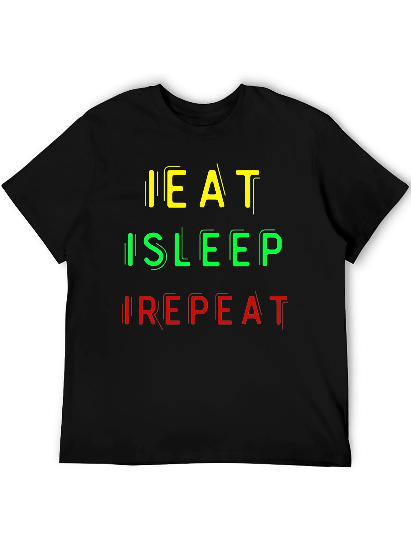 Eat Sleep Repeat Graphic Tee - Casual Comfort