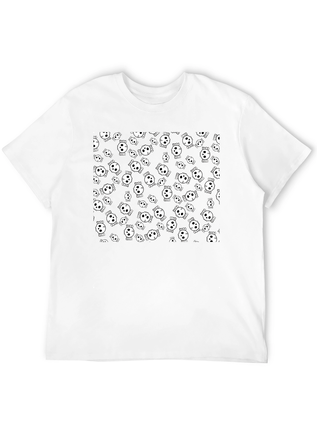 Skull Pattern Black T-Shirt