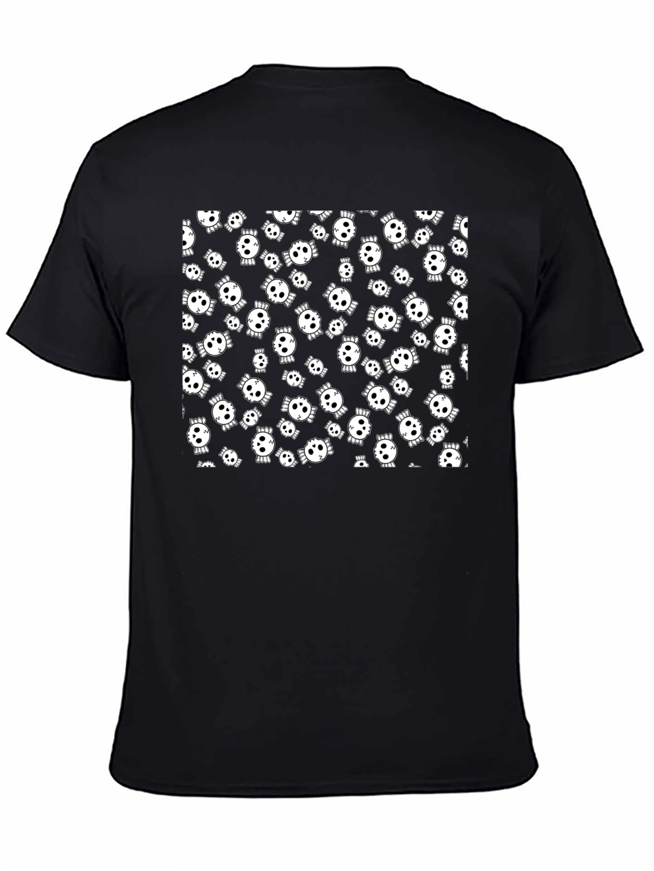 Skull Pattern Black T-Shirt