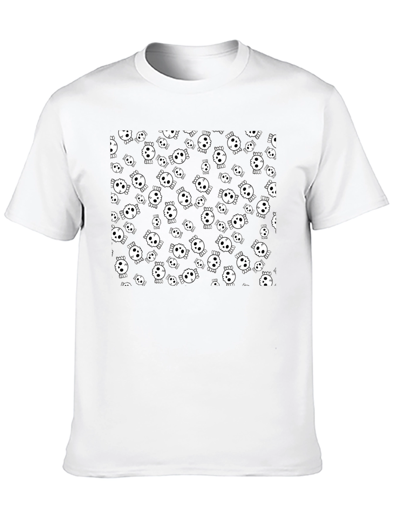Skull Pattern Black T-Shirt