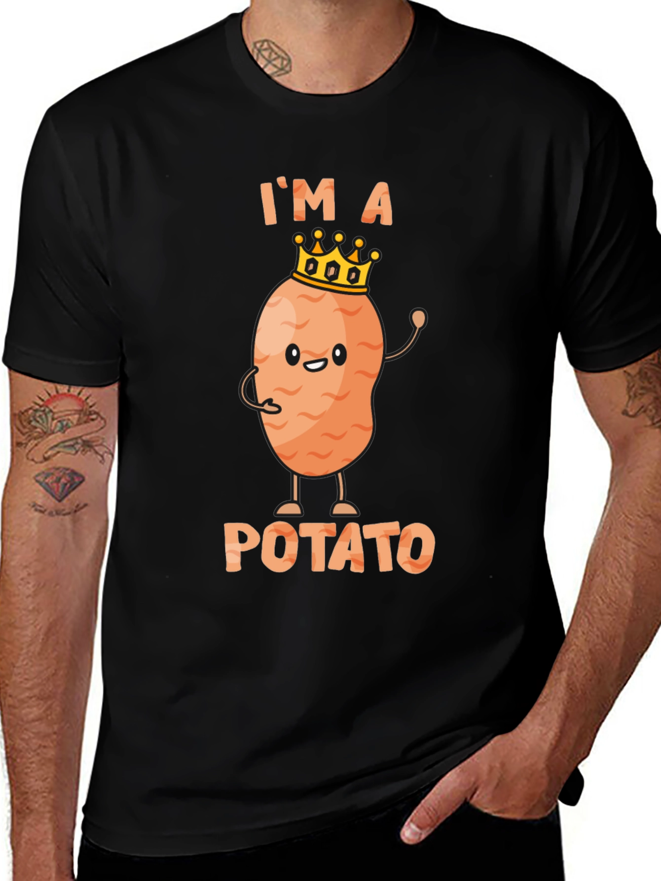 Funny Im A Potato Graphic T-Shirt