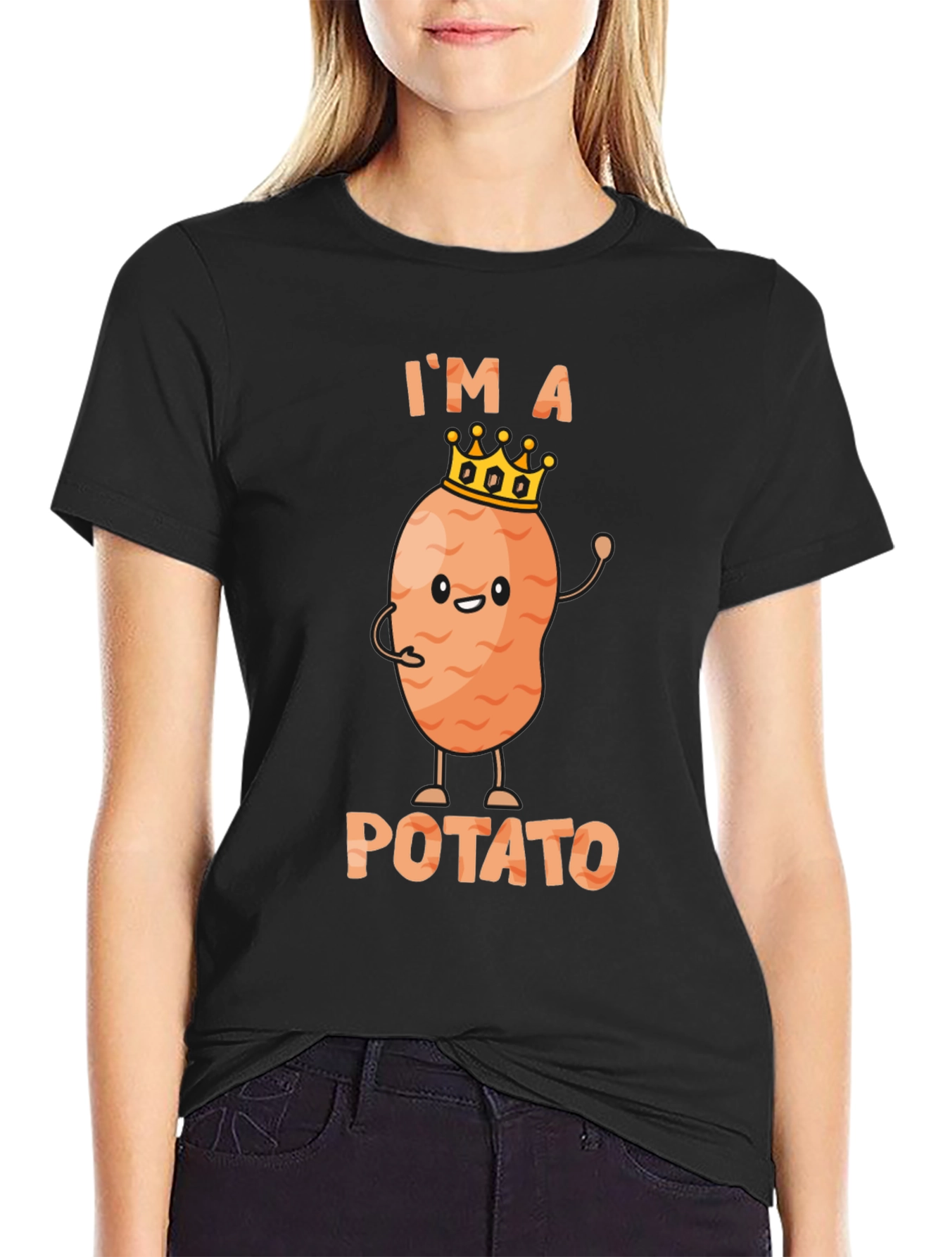 Funny Im A Potato Graphic T-Shirt