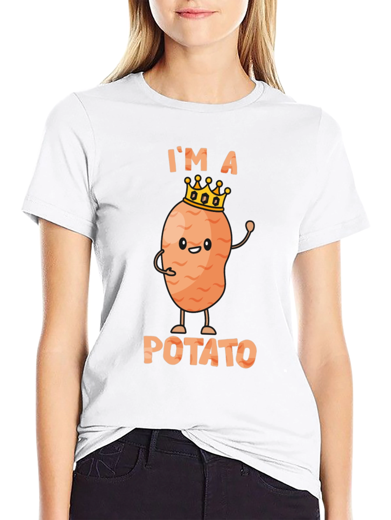 Funny Im A Potato Graphic T-Shirt