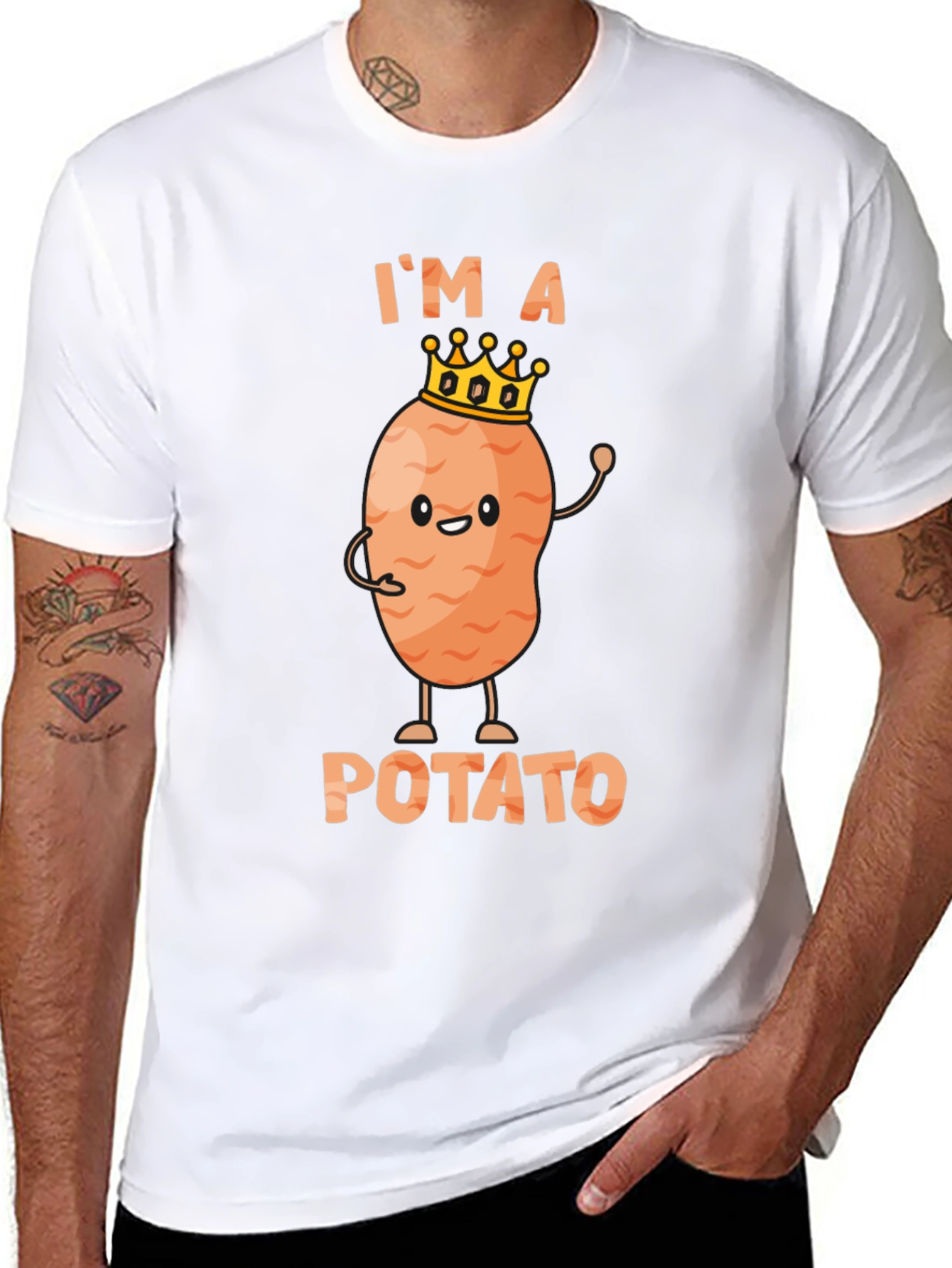 Funny Im A Potato Graphic T-Shirt