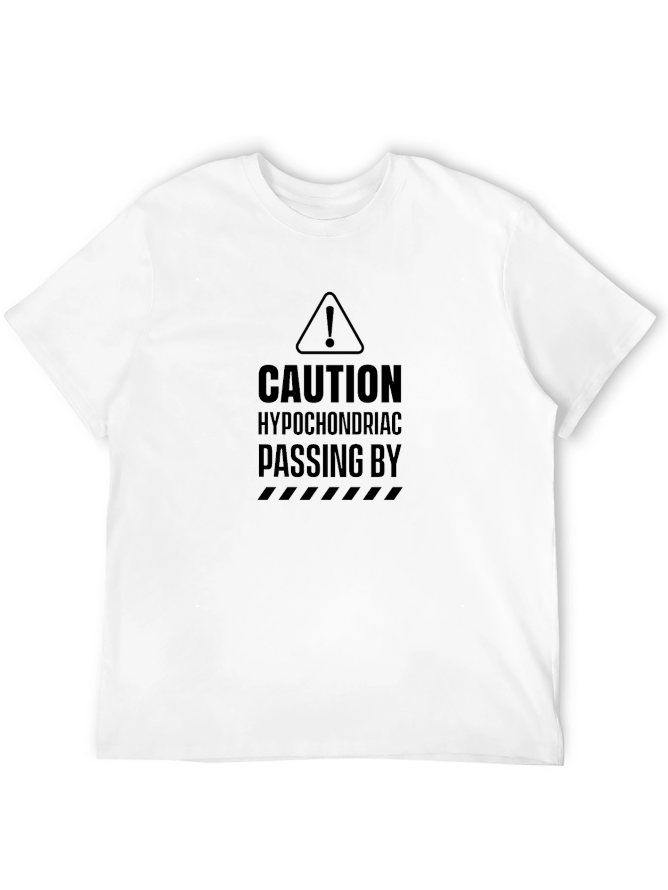 Caution Hypochondriac T-Shirt - Black Graphic Tee