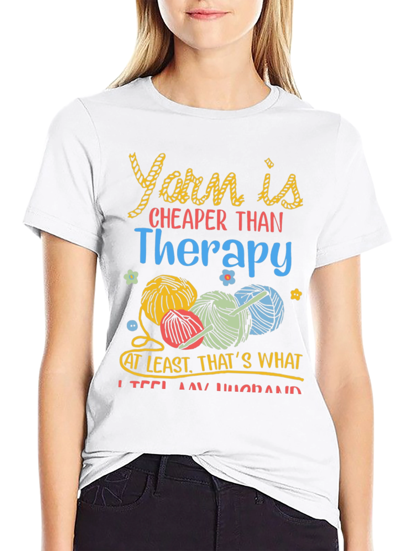 Yarn Therapy T-Shirt - Knitting & Crochet Tee
