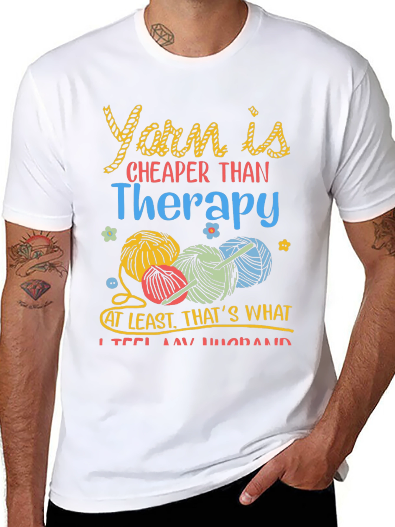 Yarn Therapy T-Shirt - Knitting & Crochet Tee