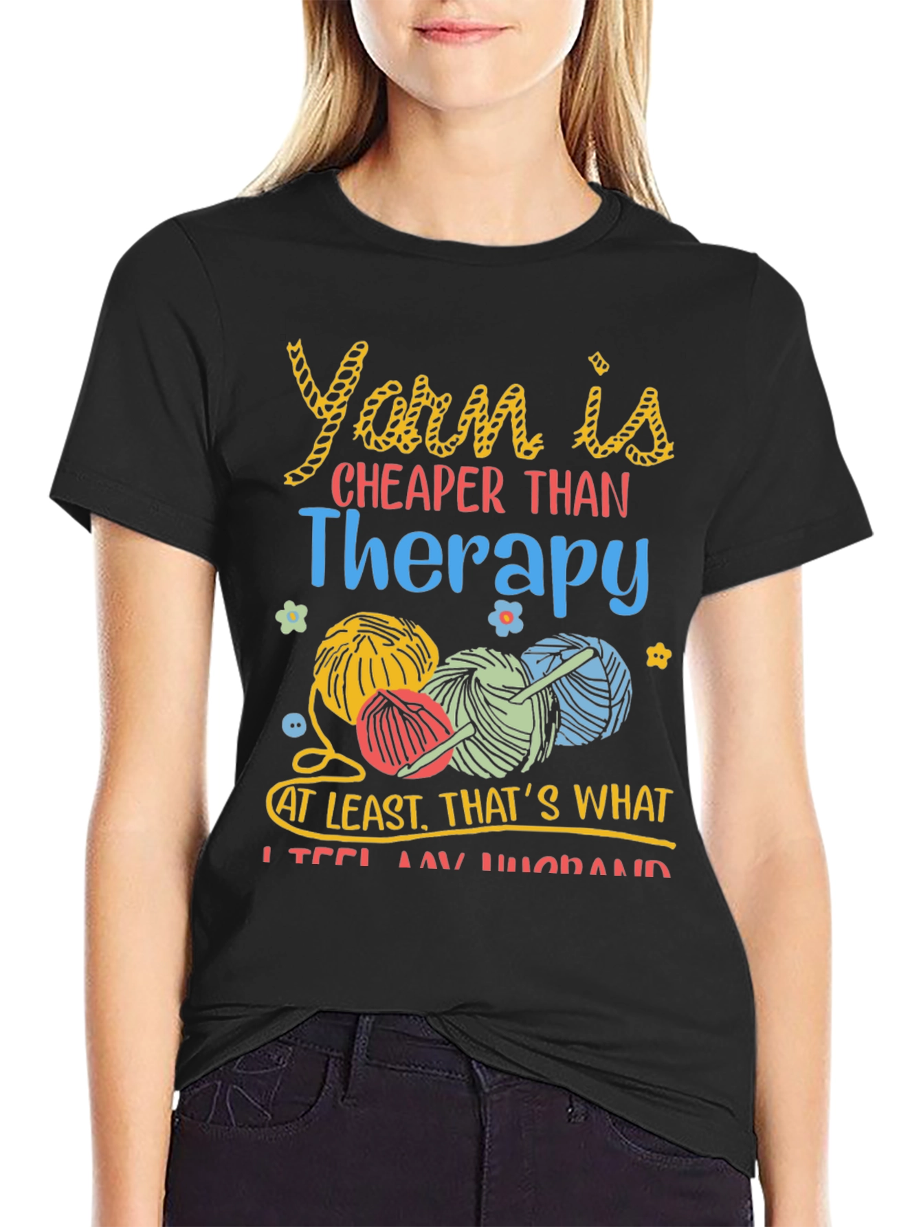 Yarn Therapy T-Shirt - Knitting & Crochet Tee