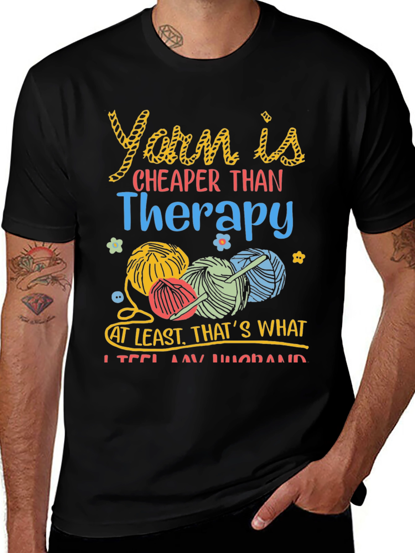 Yarn Therapy T-Shirt - Knitting & Crochet Tee