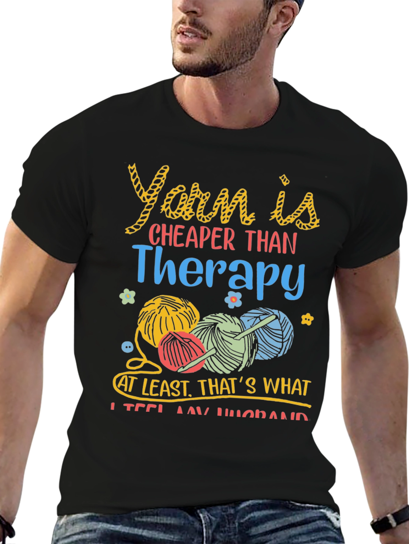 Yarn Therapy T-Shirt - Knitting & Crochet Tee