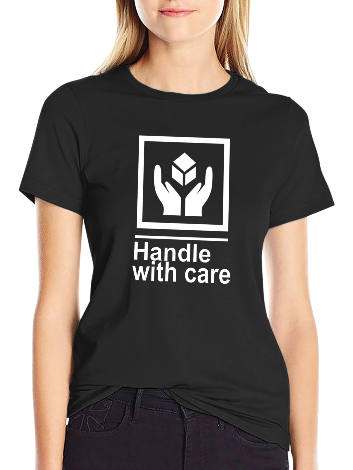 Handle With Care Graphic Tee - Unisex Cotton T-Shirt